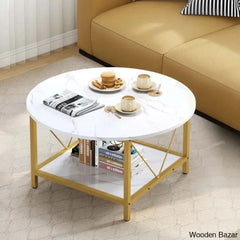 Bertrian 31’’ 4 Legs Round Coffee And Center Table With Storage For Living Room