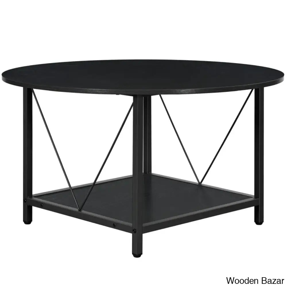 Bertrian 31’’ 4 Legs Round Coffee And Center Table With Storage For Living Room