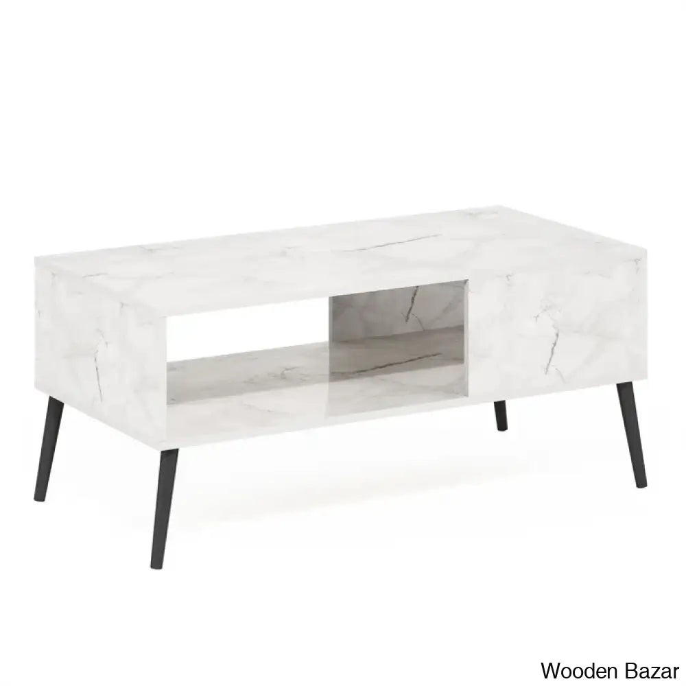 Berutta Coffee And Center Table Marble White