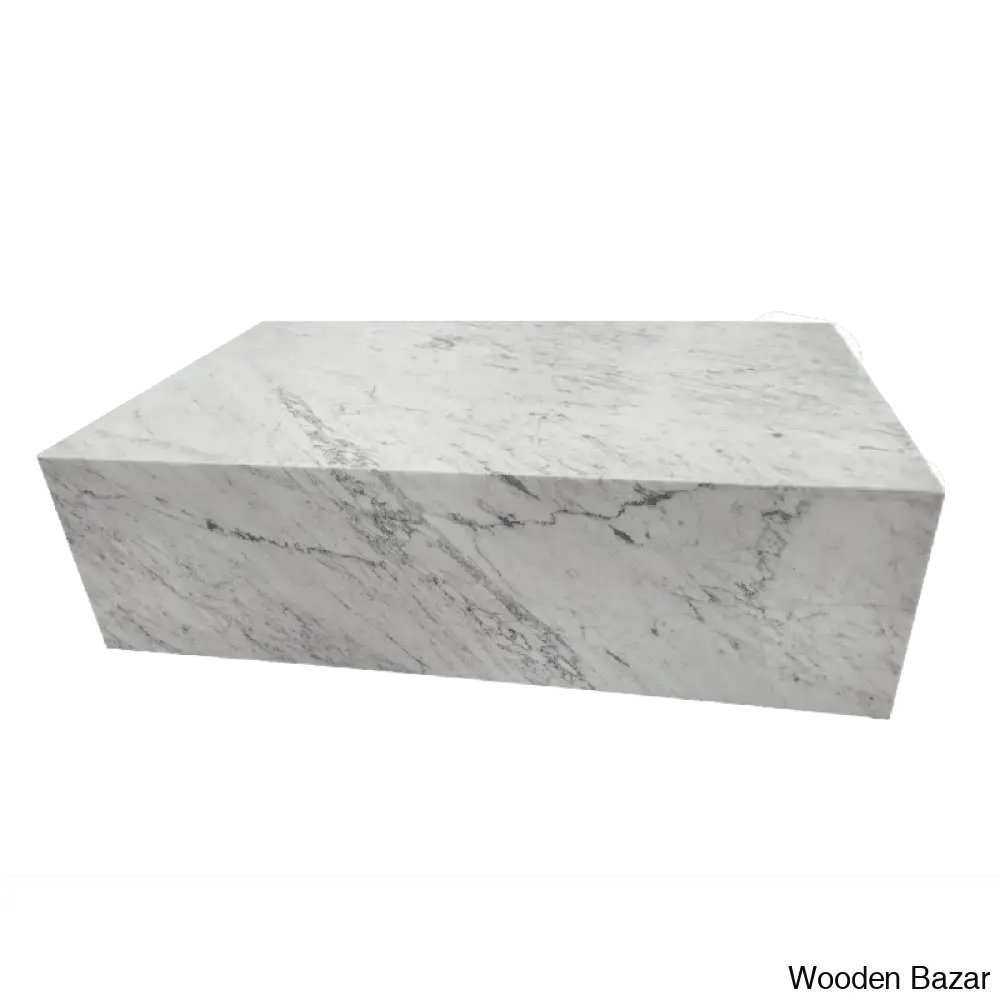 Betec Marble Block Coffee And Center Table - Carrara