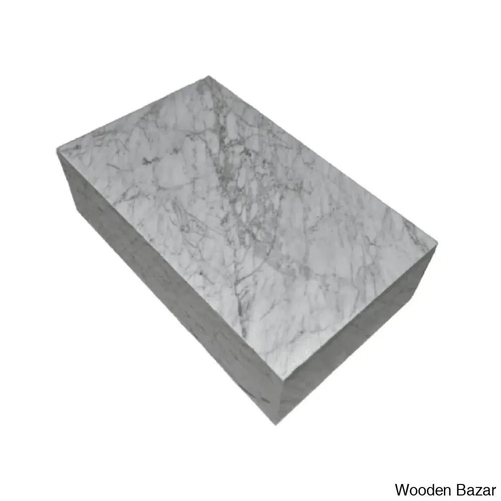 Betec Marble Block Coffee And Center Table - Carrara