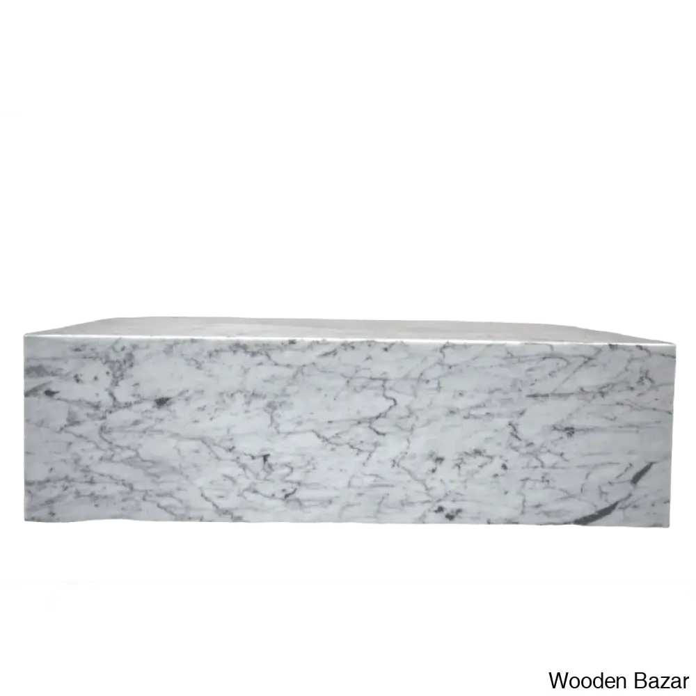 Betec Marble Block Coffee And Center Table - Carrara