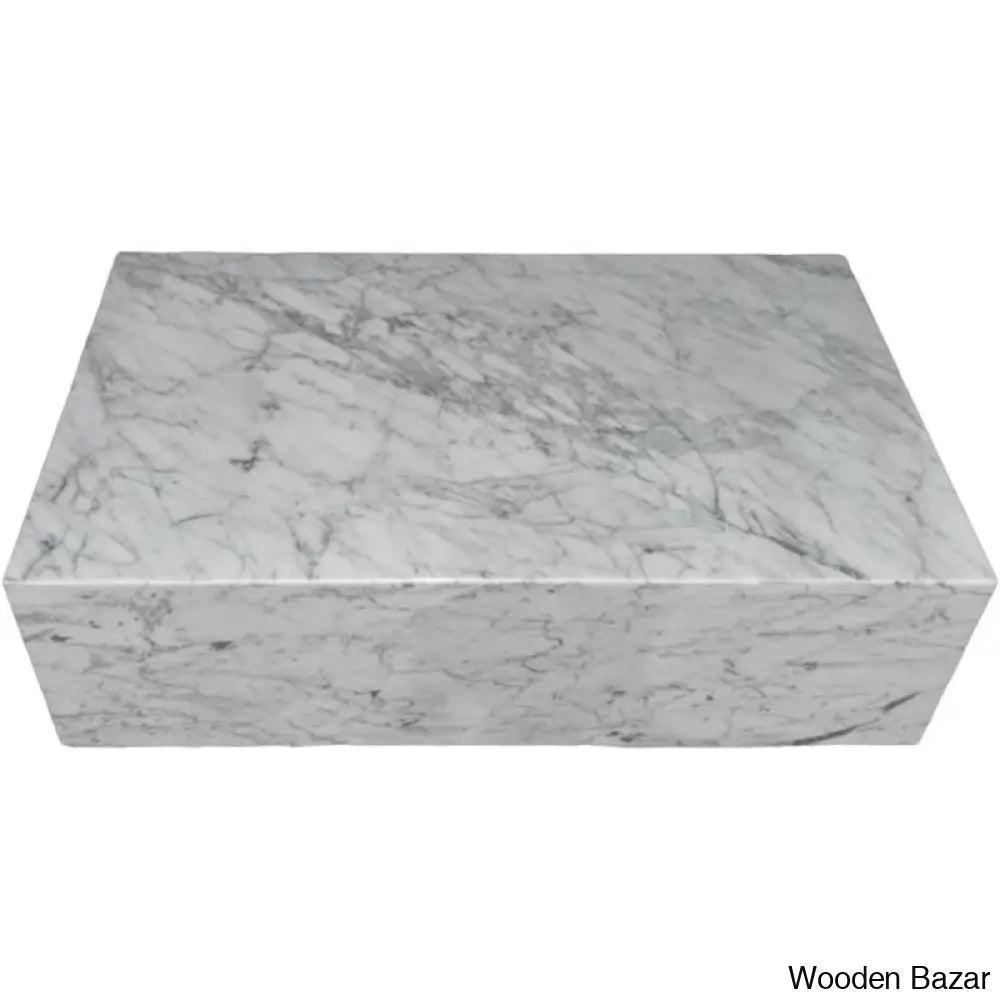 Betec Marble Block Coffee And Center Table - Carrara