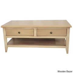 Beth Solid Wood Coffee And Center Table