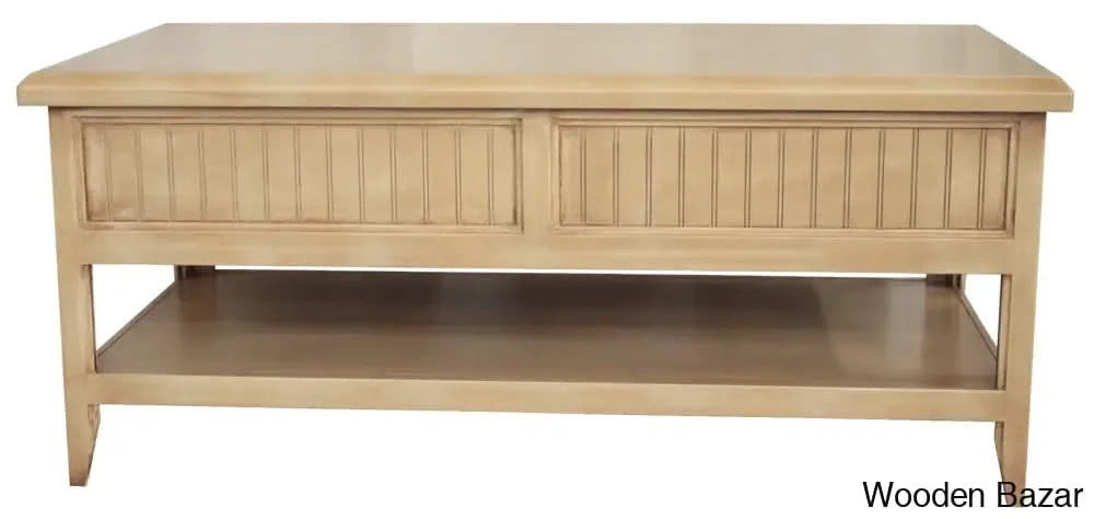 Beth Solid Wood Coffee And Center Table European Ivory