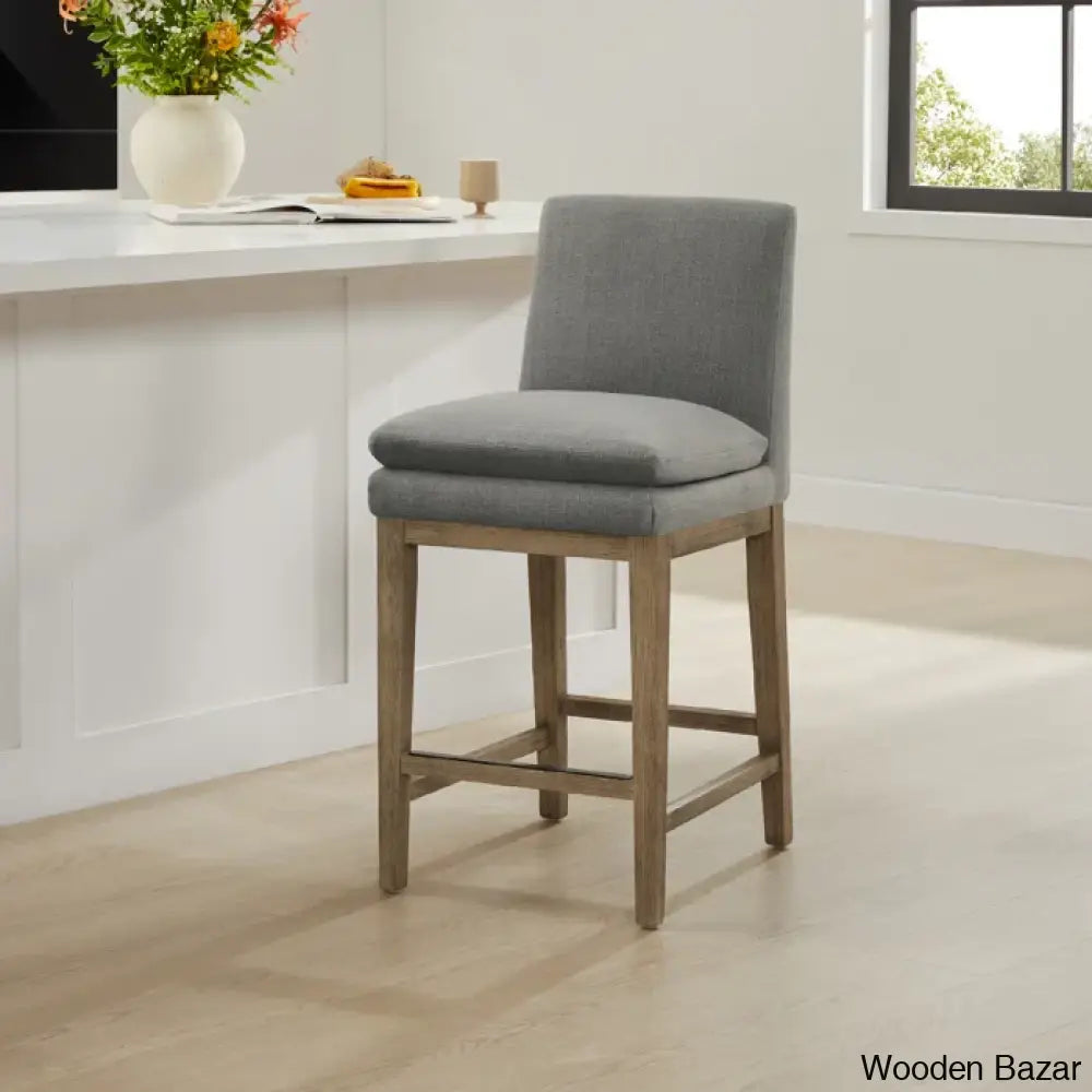 Betheaz Swivel Upholstered Counter And Bar Stool