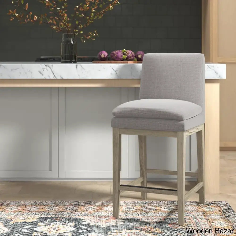 Betheaz Swivel Upholstered Counter And Bar Stool