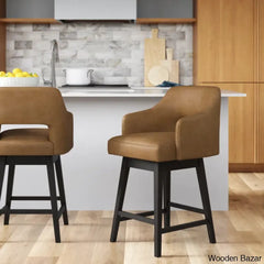 Bethiney Elegant Counter Stool (Set Of 2) - Wooden Bazar