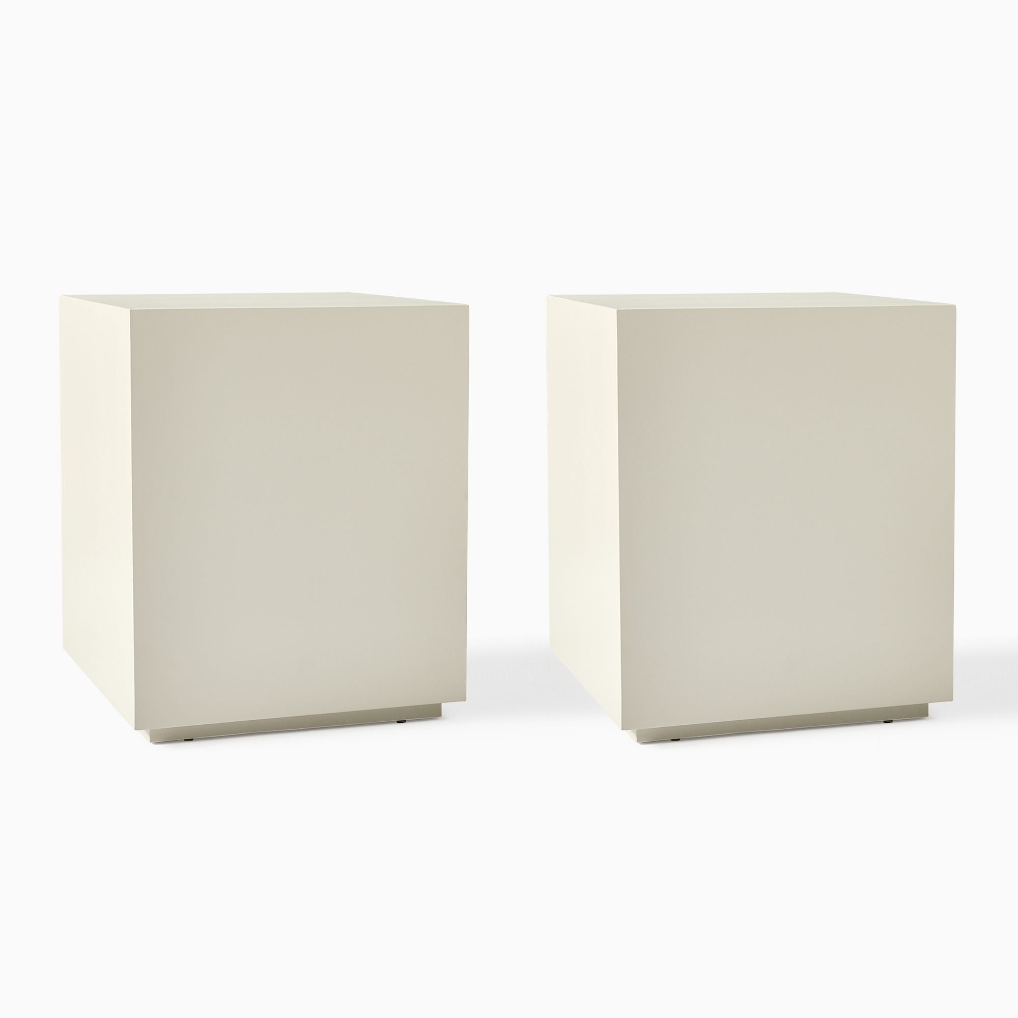 Niared Cotton Lacquered Bedside Table Set  of 2 - Wooden Bazar