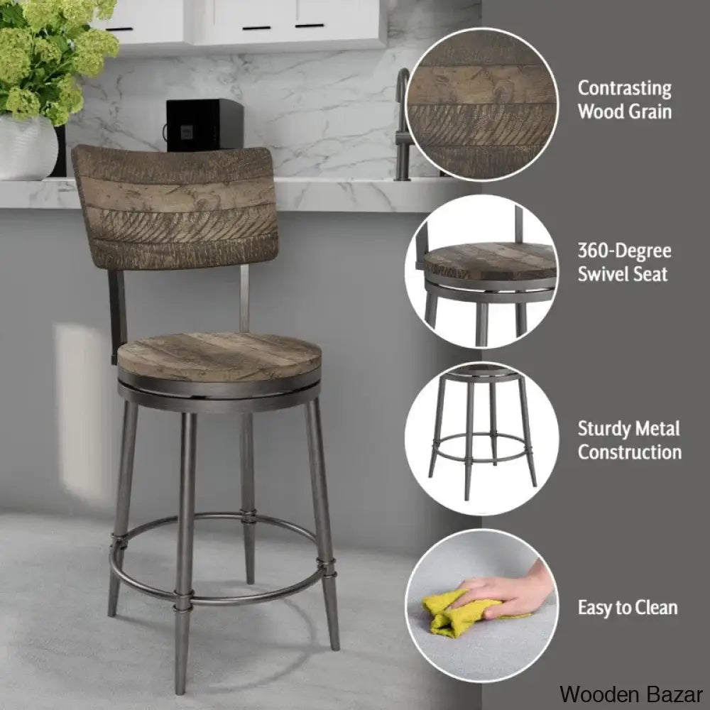 Birdsallo Swivel Counter And Bar Stool