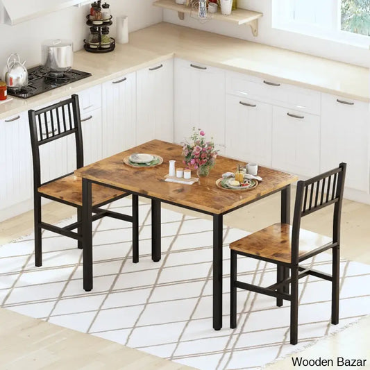 Bishop New 2 Seater Dining Table Set - Wooden Bazar