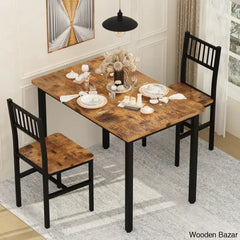 Bishop New 2 Seater Dining Table Set - Wooden Bazar