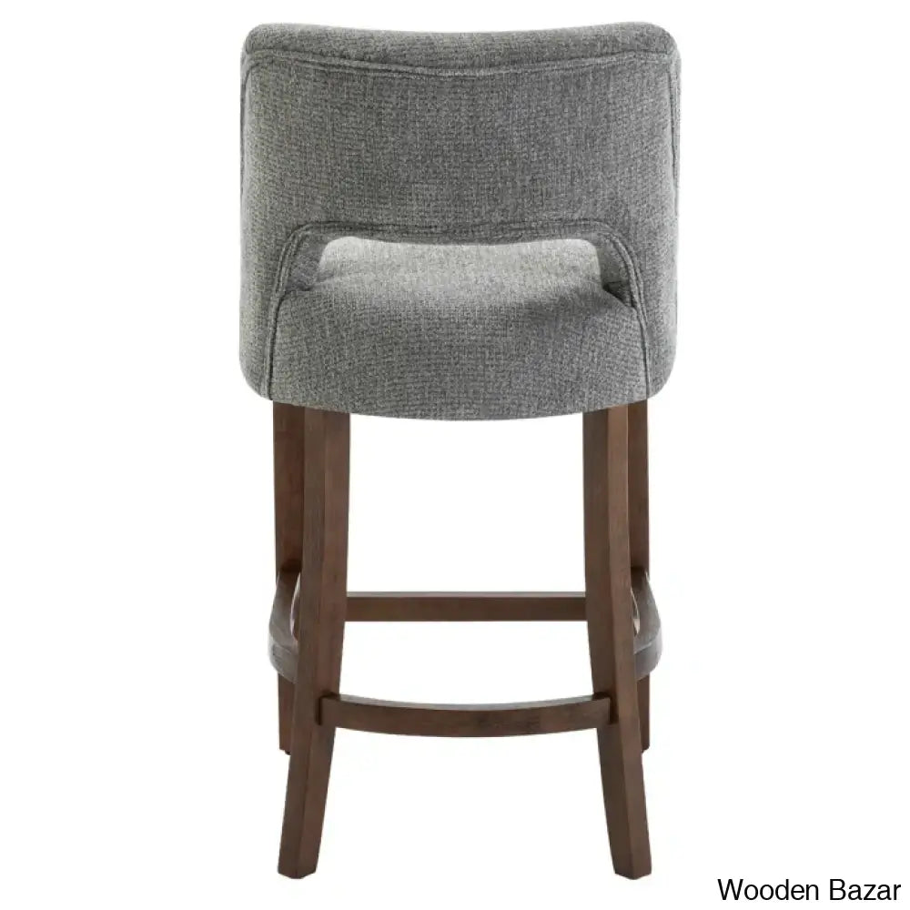 Bistoz Upholstered Sitting Counter And Bar Stool - Wooden Bazar