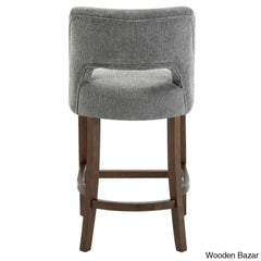 Bistoz Upholstered Sitting Counter And Bar Stool - Wooden Bazar