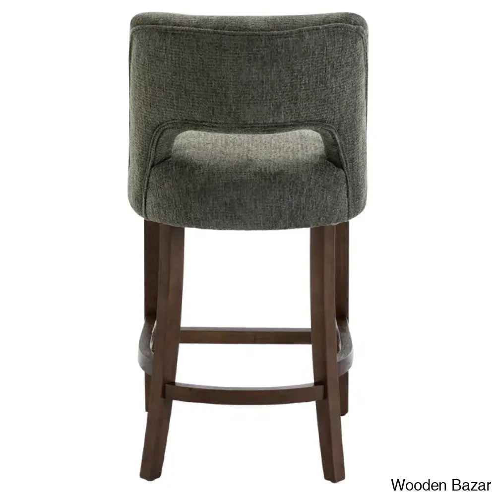 Bistoz Upholstered Sitting Counter And Bar Stool - Wooden Bazar