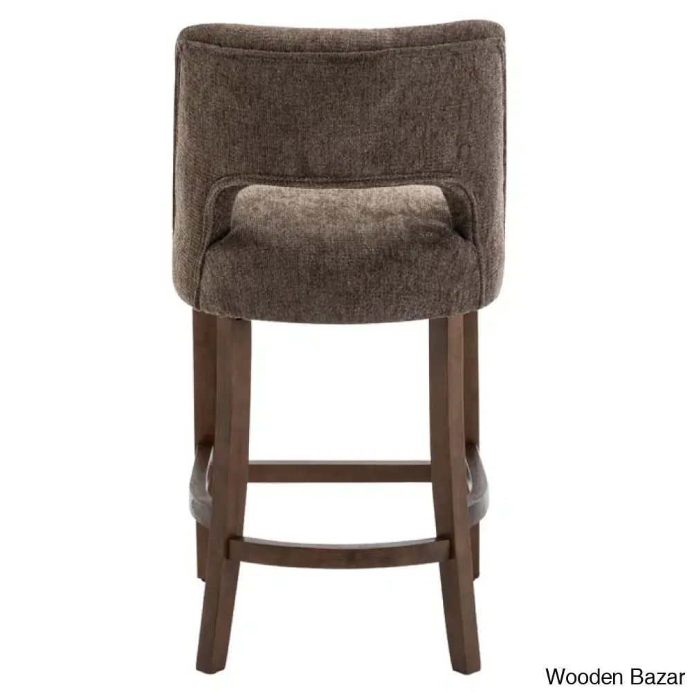 Bistoz Upholstered Sitting Counter And Bar Stool - Wooden Bazar