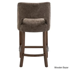 Bistoz Upholstered Sitting Counter And Bar Stool - Wooden Bazar