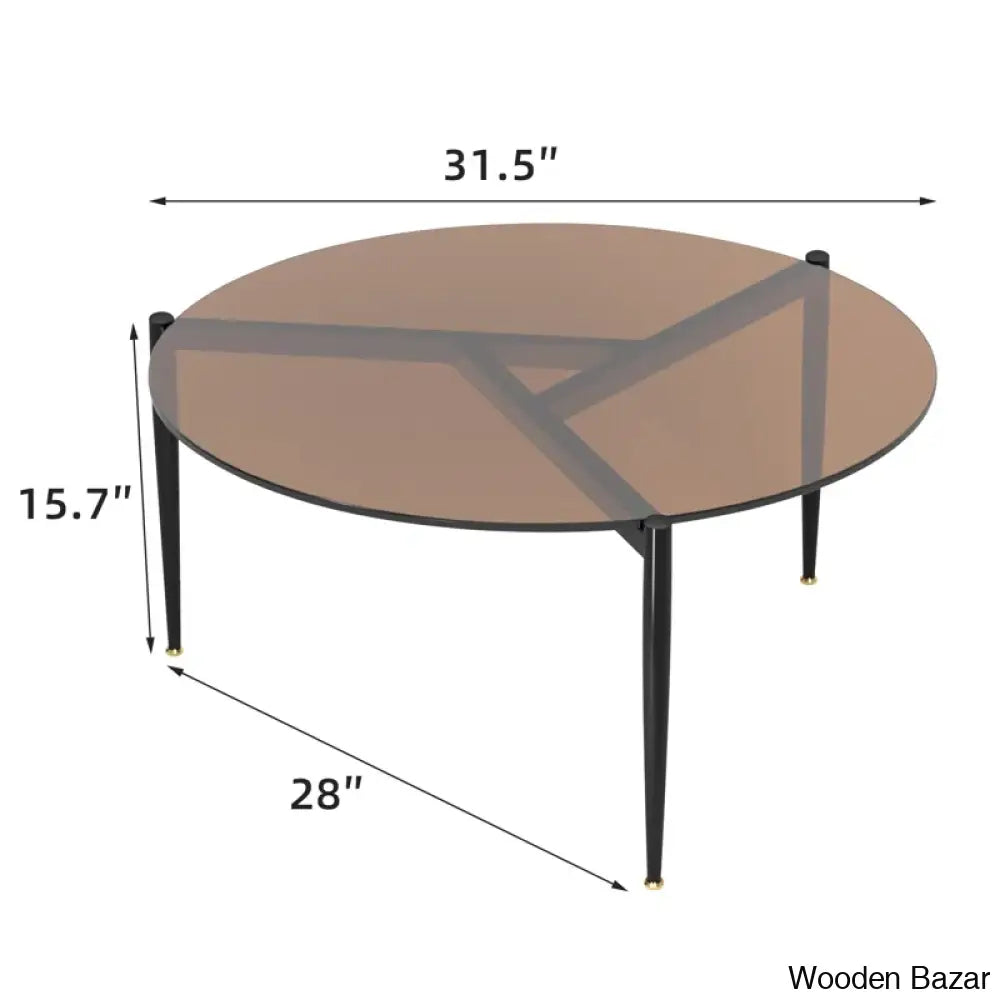 Bjarnhildura Glass Top Coffee And Center Table