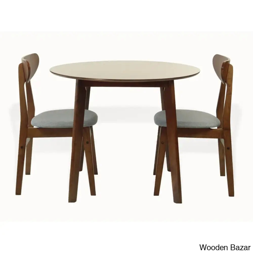 Blaan New 2 Seater Dining Table Set - Wooden Bazar