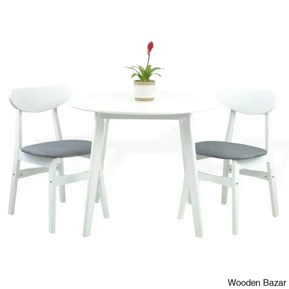 Blaan New 2 Seater Dining Table Set - Wooden Bazar