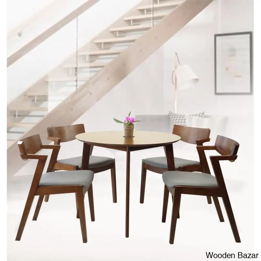 Blaan New 2 Seater Dining Table Set - Wooden Bazar