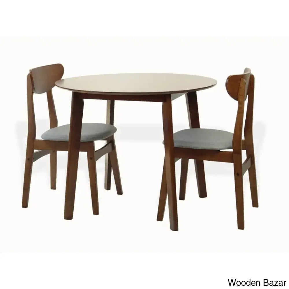 Blaan New 2 Seater Dining Table Set - Wooden Bazar