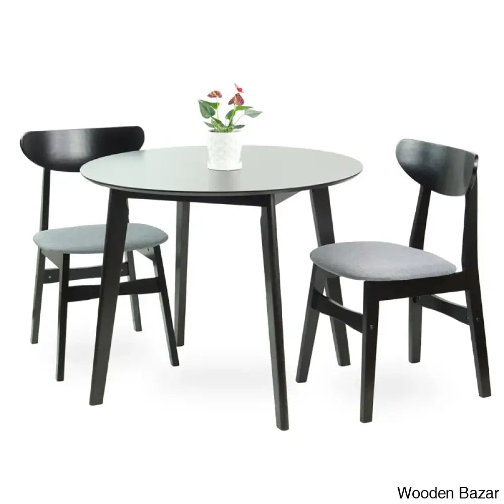 Blaan New 2 Seater Dining Table Set - Wooden Bazar