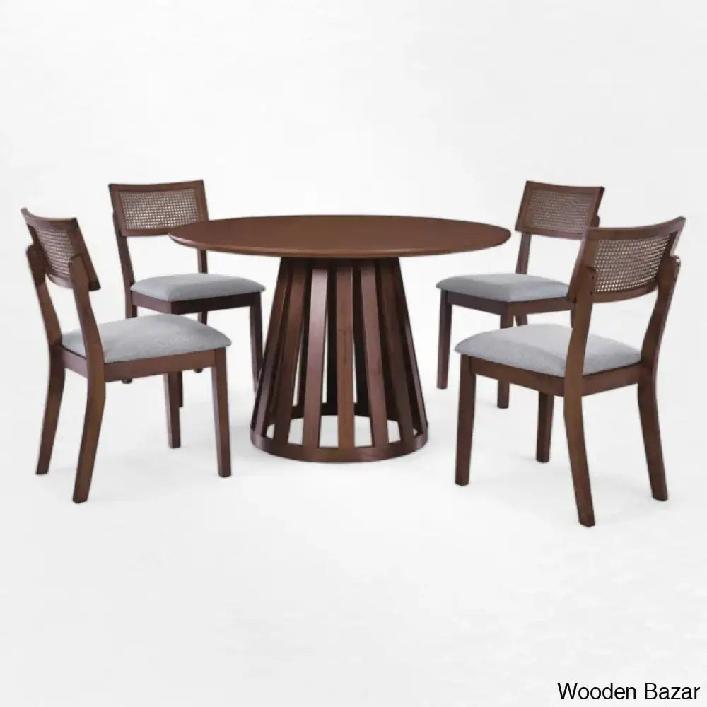 Blackburn 4 Seater Dining Table Set - Wooden Bazar