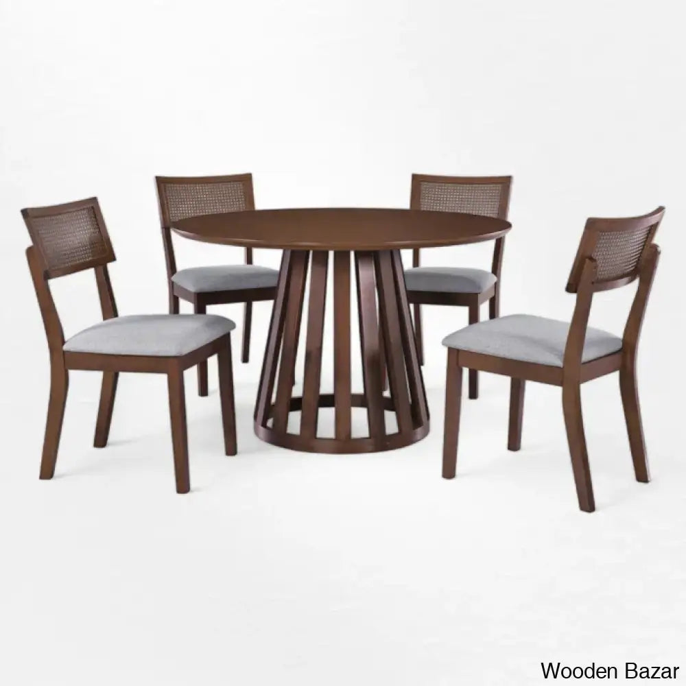 Blackburn 4 Seater Dining Table Set - Wooden Bazar