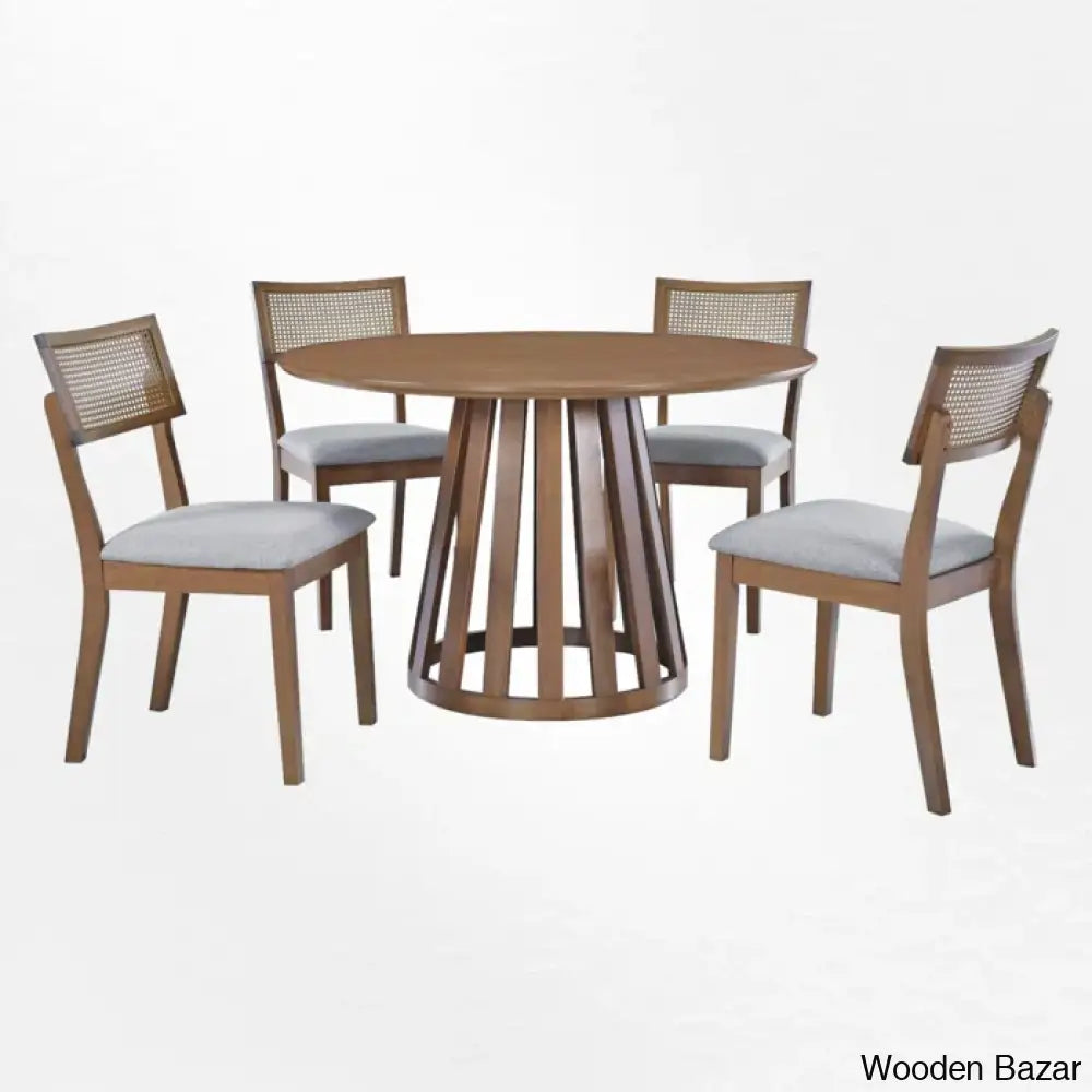 Blackburn 4 Seater Dining Table Set - Wooden Bazar