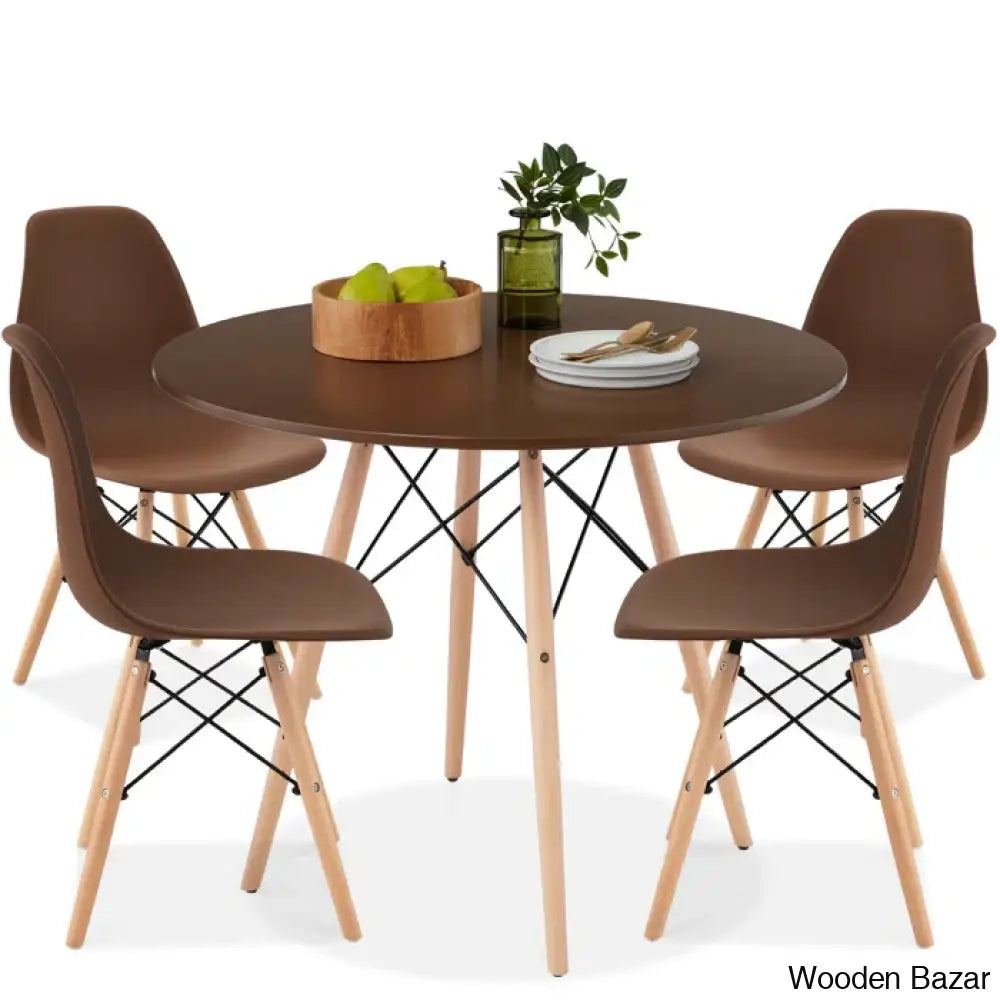 Blaine 4 Seater Stylish Dining Table Set - Wooden Bazar