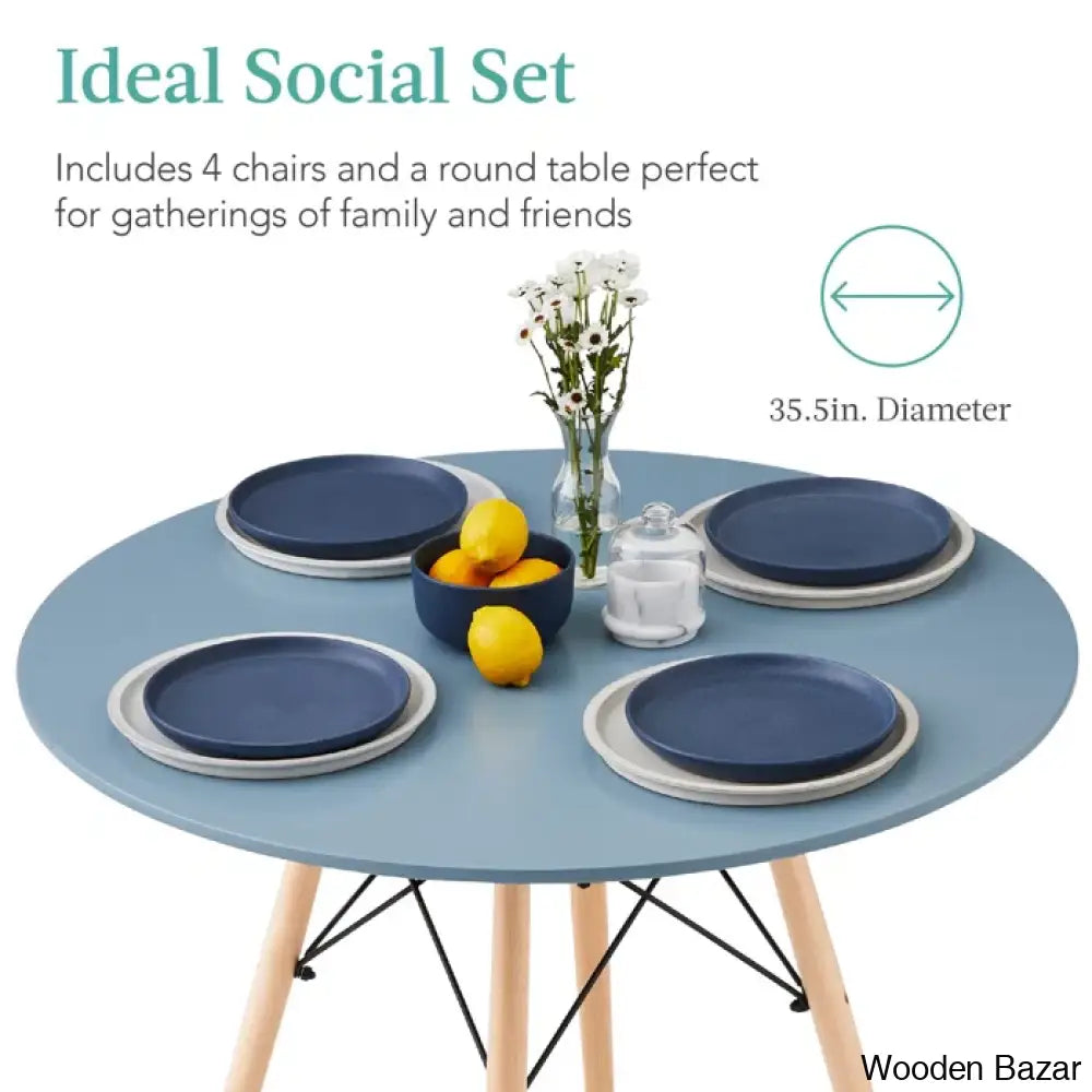 Blaine 4 Seater Stylish Dining Table Set - Wooden Bazar