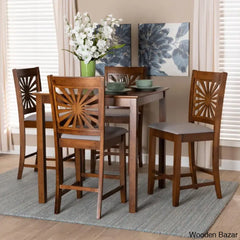 Blaine Wooden 4 Seater Dining Table Set - Bazar