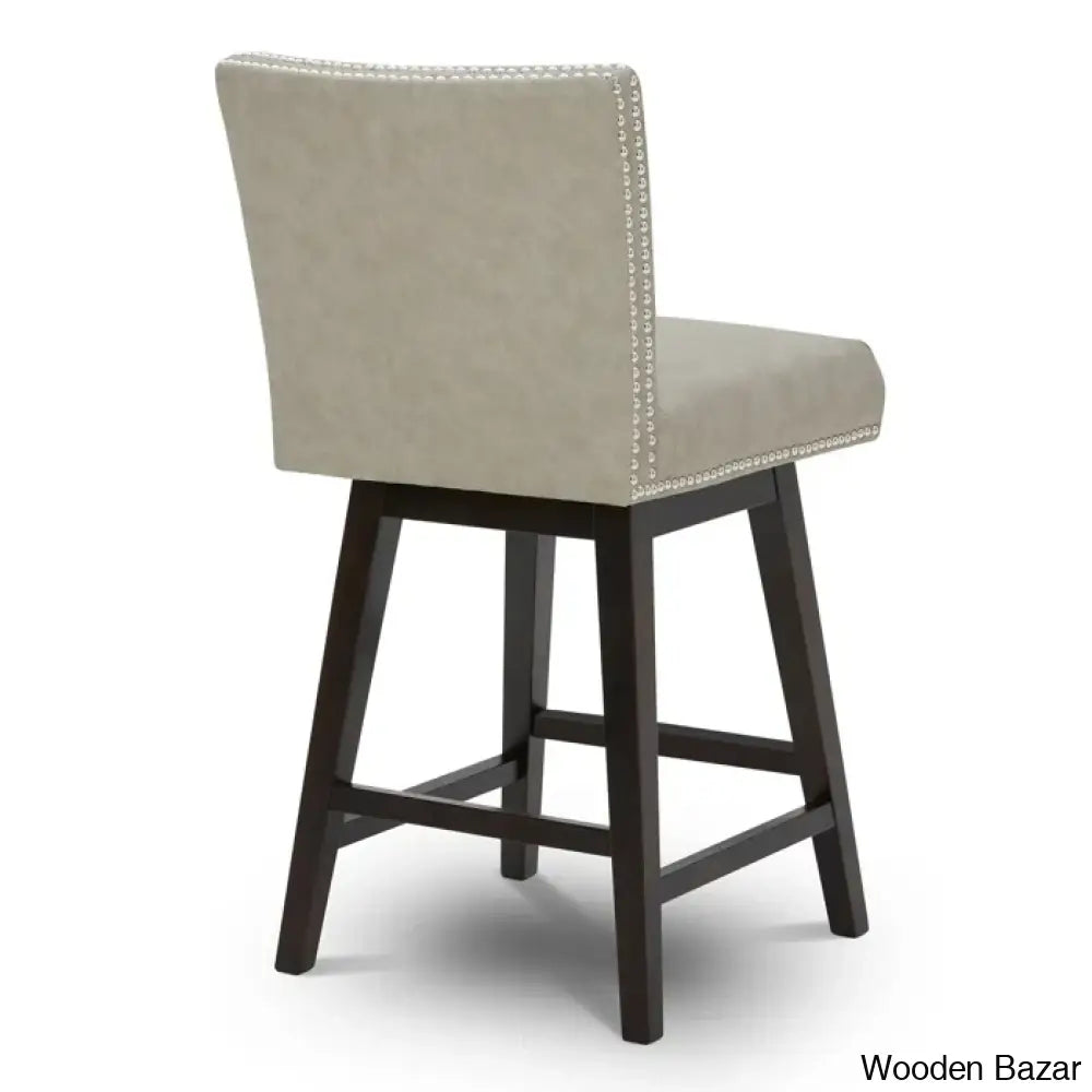 Blakez 26’’ Swivel Counter Stool (Set Of 2) - Wooden Bazar