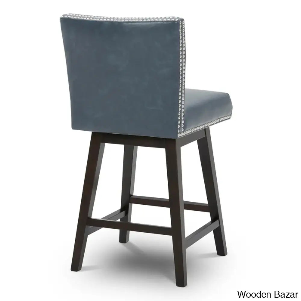 Blakez 26’’ Swivel Counter Stool (Set Of 2) - Wooden Bazar