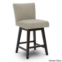 Blakez 26’’ Swivel Counter Stool (Set Of 2) - Wooden Bazar