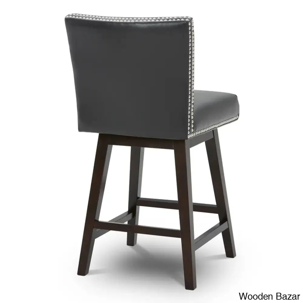 Blakez 26’’ Swivel Counter Stool (Set Of 2) - Wooden Bazar