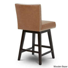 Blakez 26’’ Swivel Counter Stool (Set Of 2) - Wooden Bazar