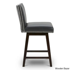 Blakez 26’’ Swivel Counter Stool (Set Of 2) - Wooden Bazar