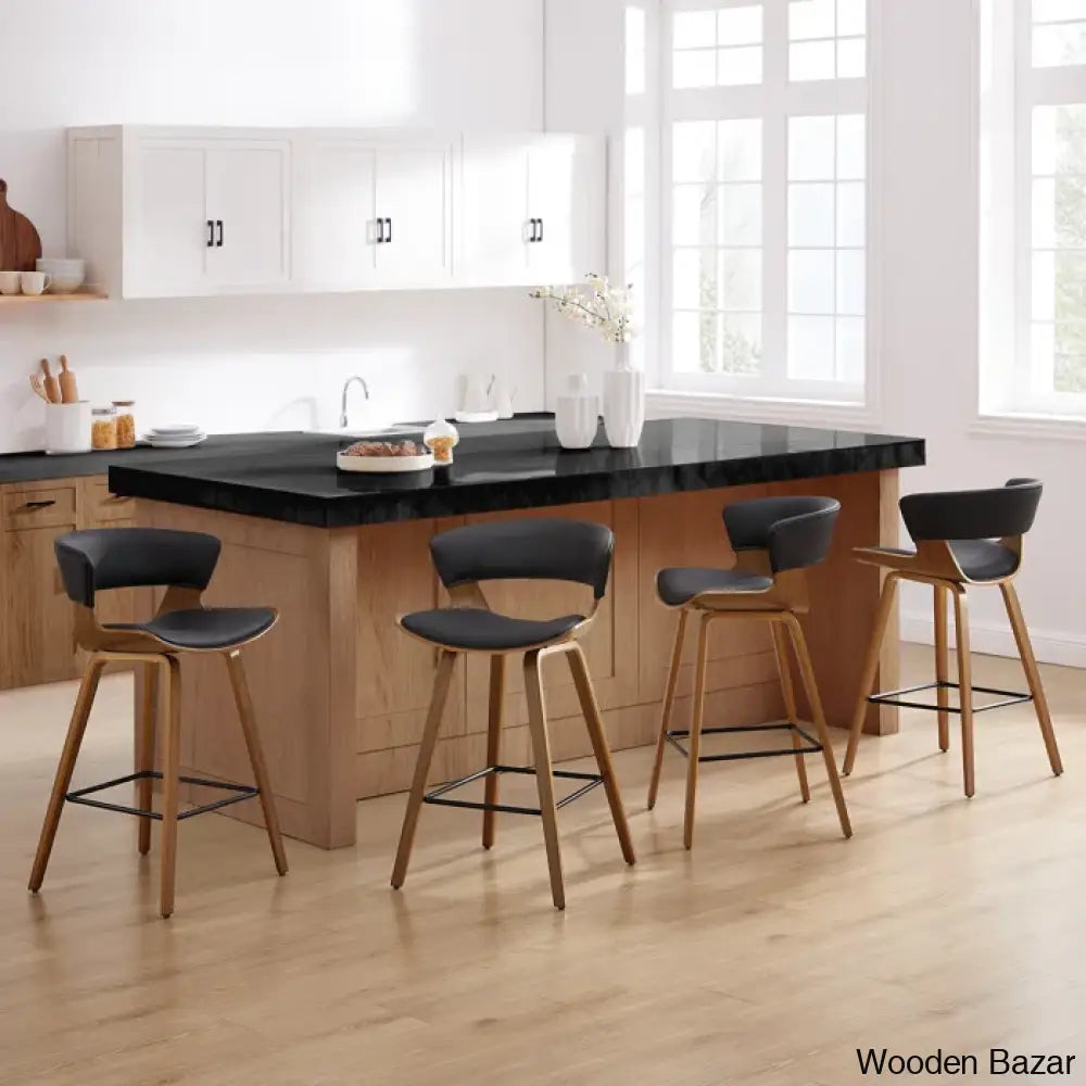 Blaysen Swivel Pu 26.96’’ Bar & Counter Stools (Set Of 4)