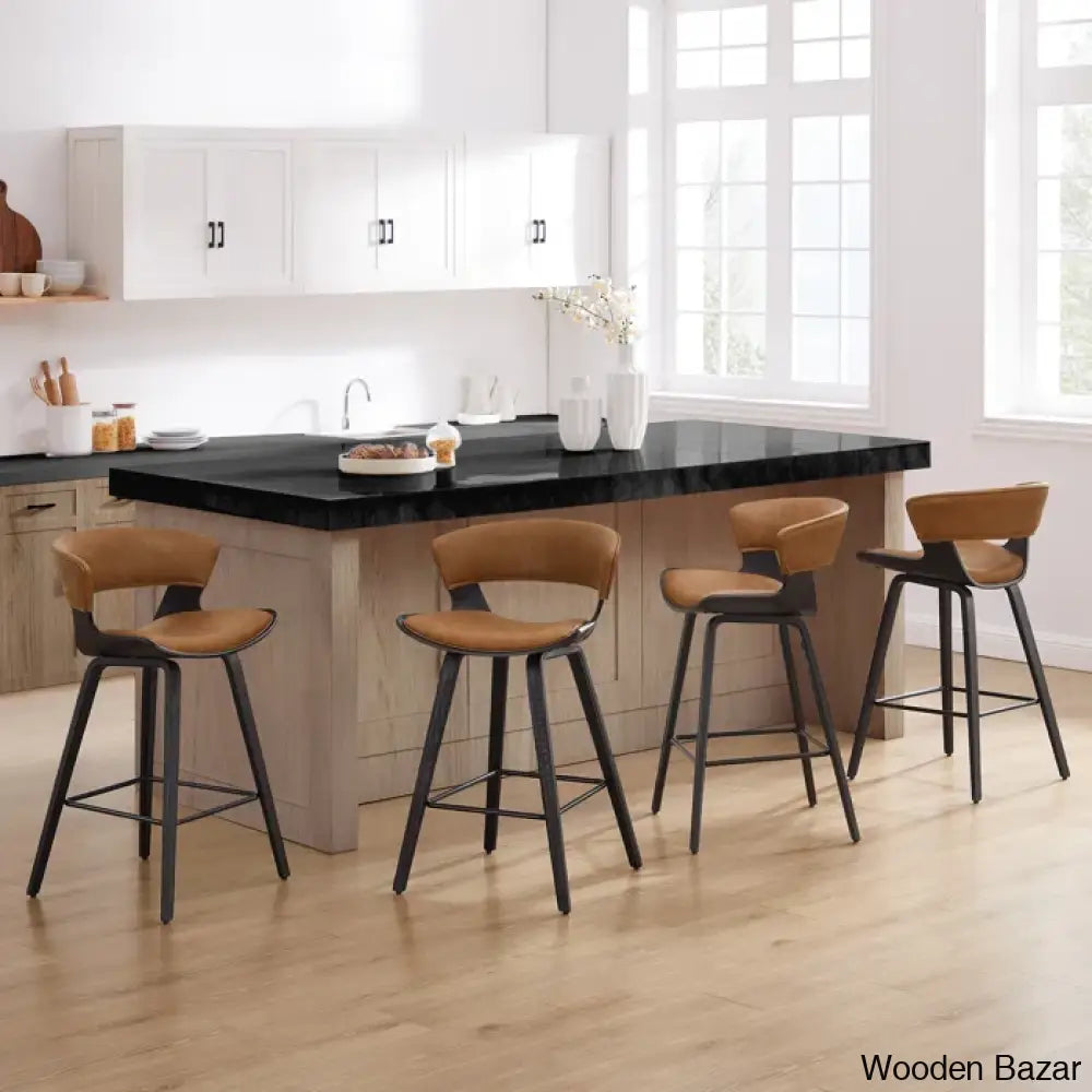 Blaysen Swivel Pu 26.96’’ Bar & Counter Stools (Set Of 4)