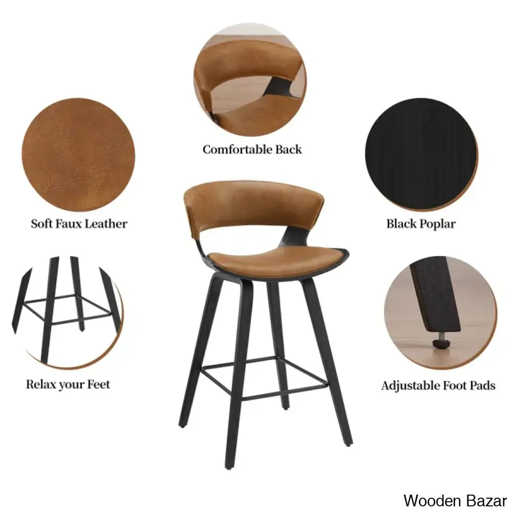 Blaysen Swivel Pu 26.96’’ Bar & Counter Stools (Set Of 4)