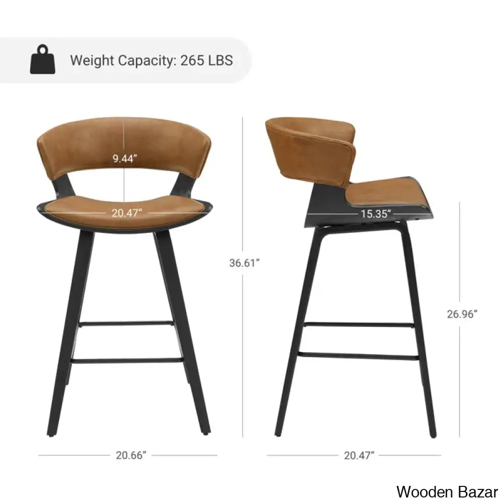 Blaysen Swivel Pu 26.96’’ Bar & Counter Stools (Set Of 4)