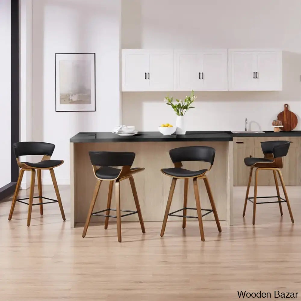 Blaysen Swivel Pu 26.96’’ Bar & Counter Stools (Set Of 4)