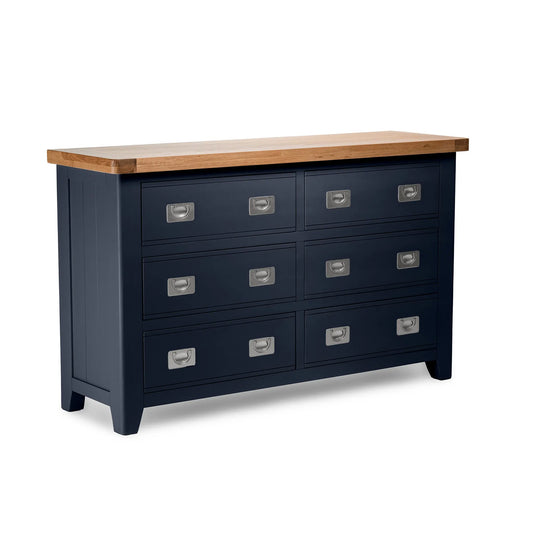 Kaela Modish Stylish Solid Wood Chest of Drawer With 6 Drawer - Wooden Bazar