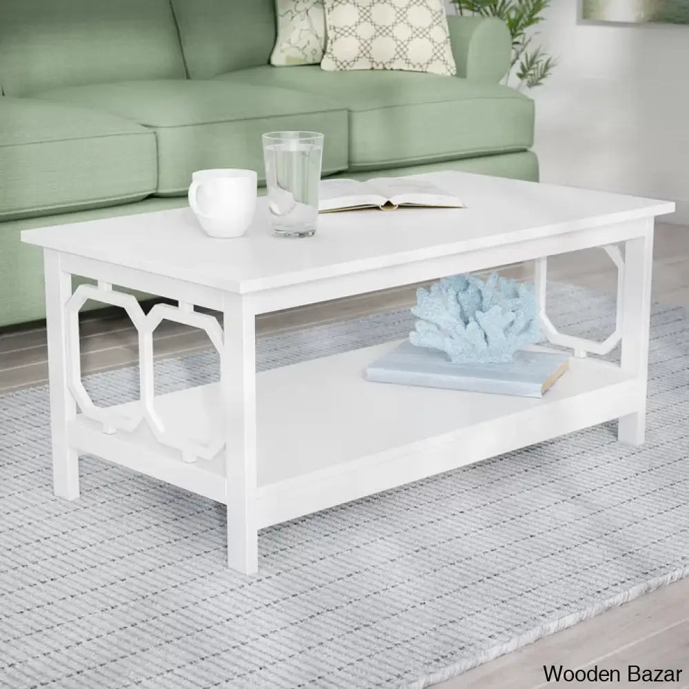 Bodeswellc Coffee And Center Table With Storage White