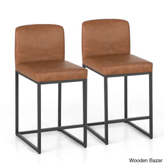 Boisev Swivel Upholstered 24’’ Counter And Bar Stool With Metal Frame (Set Of 2)