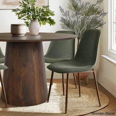 Bornet Royal 4 Seater Round Pedestal Dining Table Set