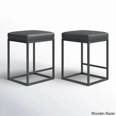 Boroughc Upholstered Counter And Bar Stool With Metal Frame (Set Of 2)