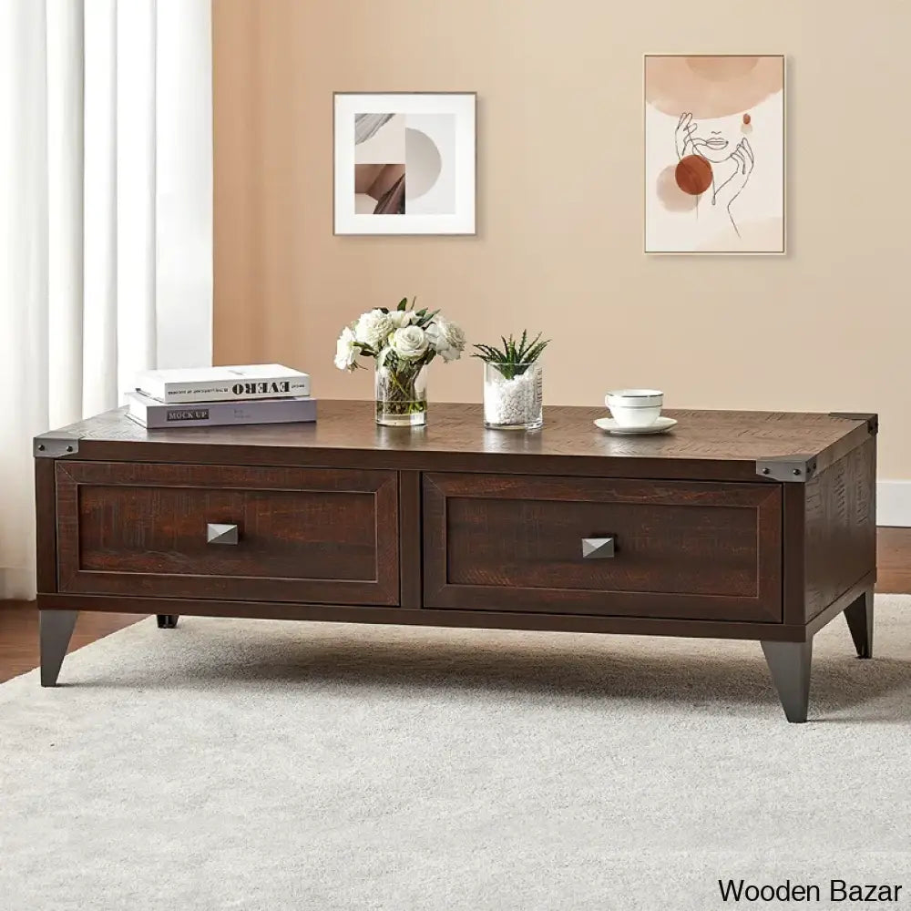 Bowrahy Coffee And Center Table With 2 Large Drawers